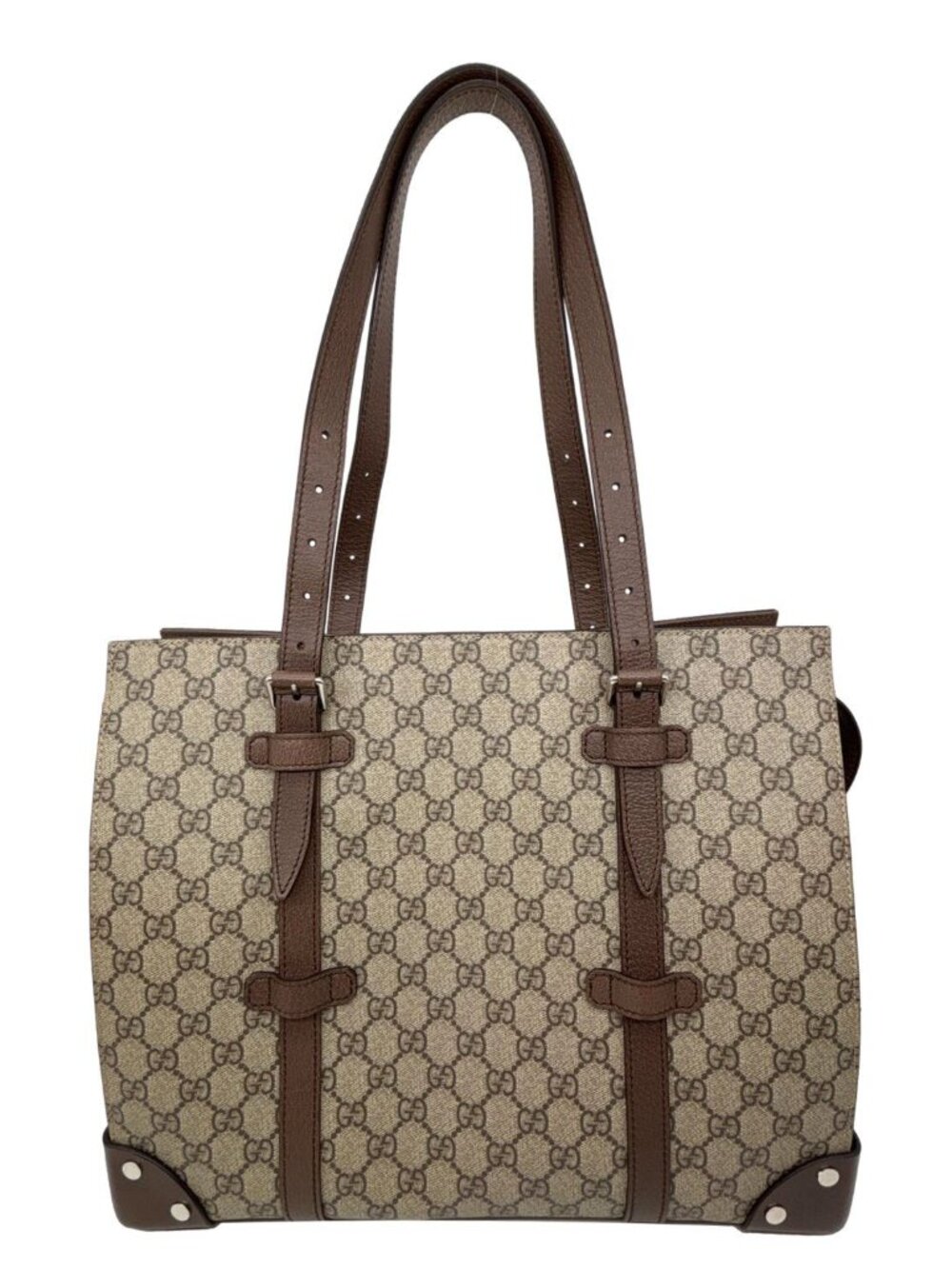 Gucci  GG Supreme Canvas Tote Shoulder Bag Beige 626356